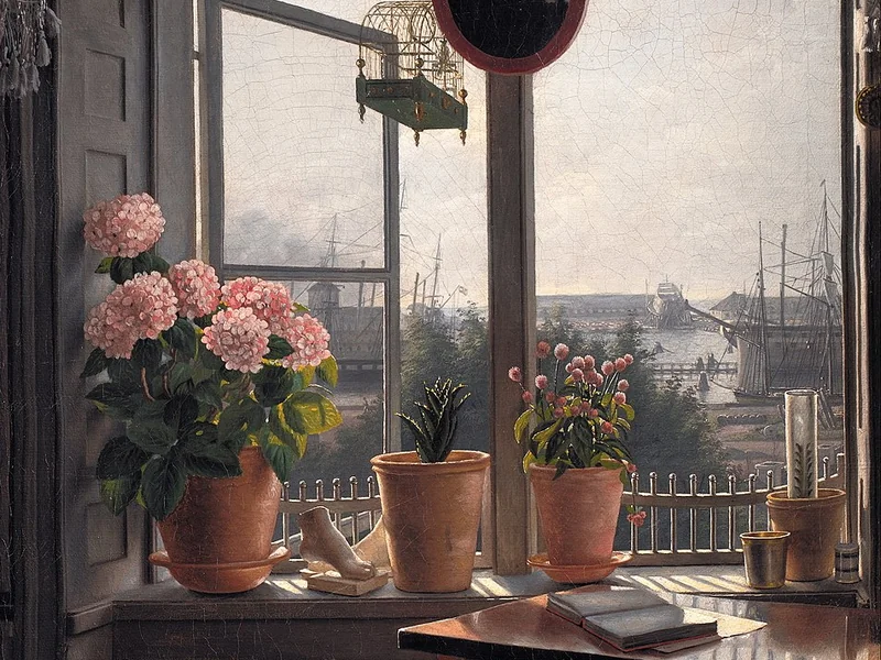 1803-Martinus Rørbye - Veduta dalla finestra dell'artista